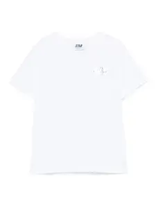 Хлопковая футболка Golden Goose Kids, белый