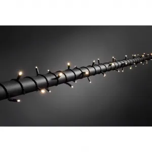 Светодиодная гирлянда, 120 шт., микросветодиоды с эффектом пламени, изолированные/залитые, 120 тепло-белых светодиодов Konstsmide, черный