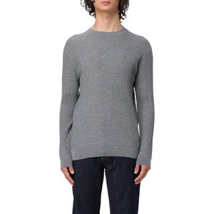 Длинный свитер с ребристой вязкой EMPORIO ARMANI, серый