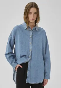 Mwsunna 115 свободная блузка на пуговицах My Essential Wardrobe, Medium Blue Wash