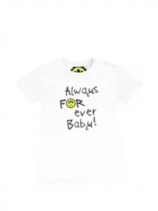 Платье с принтом и короткими рукавами Barrow Kids, белый