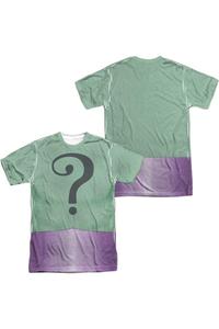 Футболка / футболка Batman Classic Tv Riddler (принт спереди/сзади) с коротким рукавом для взрослых из полиэстера Gildan, белый