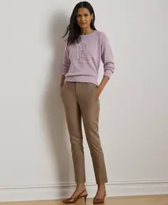 Двусторонние брюки из эластичного хлопка, 0 шт. - 18 Lauren Ralph Lauren, серо-коричневый