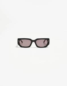Солнцезащитные очки Bershka с шестиугольной оправой черного цвета