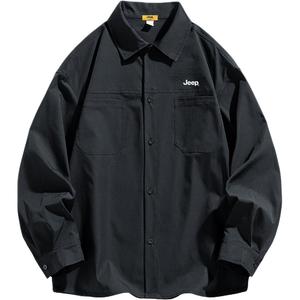 Рубашка Unisex Lapel Moderate Workwear Jeep, pure черный