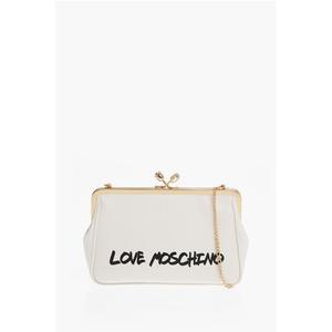 Сумка-тоут из белой телячьей кожи Moschino, White