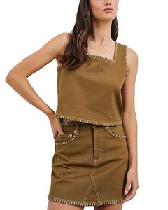 Мини-юбка Laurel с контрастной строчкой Rails, коричневый