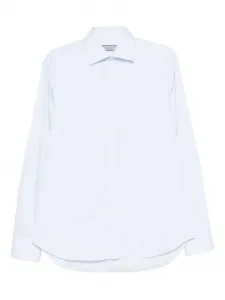 Рубашка в тонкую полоску Canali, синий