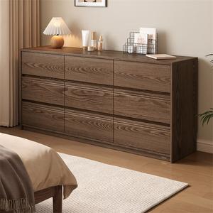 Quanu Комод для спальни и гостиной из массива дерева, 9 ящиков, цвет Walnut или Red Oak