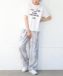 Брюки прямого кроя с изысканным принтом (доступны размеры для невысоких людей)