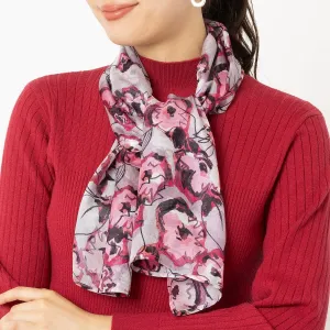 Шелковый палантин с цветочным принтом Lobjie, цвет Pink