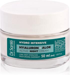 Гидроинтенсивный ночной крем гиалурон + алоэ с алоэ вера Dr. Santé, 50 мл