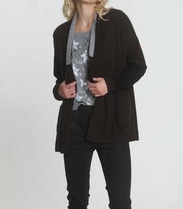 Женский кардиган Brandy Block в коричнево-черном цвете LABEL+thread