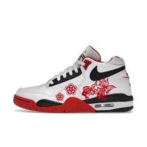 Nike Легендарные баскетбольные кроссовки Flight с амортизацией, мид-топ, винтажные, унисекс, красно-белые