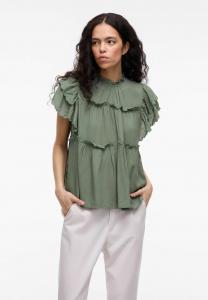 Блуза MIT ANGESCHNITTENEN ÄRMELN VIPRETA STEHKRAGEN VILA, хаки