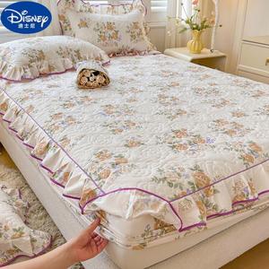 Disney Простыня на резинке стеганая 200х220 см, 100% хлопок, с кружевом