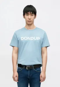 Футболка с обычным принтом Dondup, Light Blue