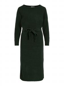VILA Вязаное платье 'VIBubba' в темно-зеленом цвете
