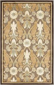 Ковер SAFAVIEH, 79 x 122 см, Paradise Collection, Brown, цветочный вискозный дизайн, идеально для помещений с высокой проходимостью: прихожая, гостиная, спальня (PAR45-303)