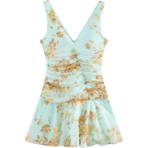 Женское платье без рукавов Abercrombie＆Fitch, голубой