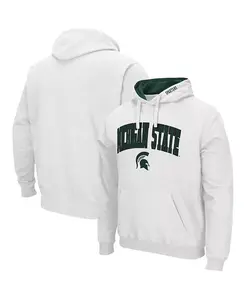 Мужская толстовка с капюшоном Michigan State Spartans Arch Logo 3.0 Colosseum, белый