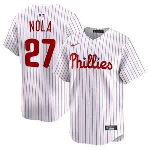 Мужская белая домашняя джерси Philadelphia Phillies с именем Aaron Nola Nike