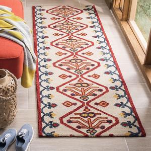 SAFAVIEH Aspen Collection ковер-дорожка 69 x 214 см, Ivory/Multi APN703A ручной работы марокканский бохо племенной шолстяной