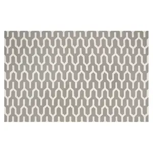 Ковер ручной работы из шерсти с плоским переплетением Dhurries Wishbone Safavieh, мультиколор, 122x183 см