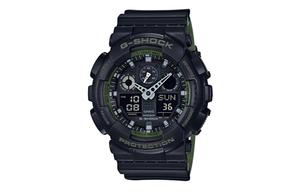 Часы Casio G-Shock Analog-Digital GA-100 Series, арт. GA-100L-1APR, черный/зеленый