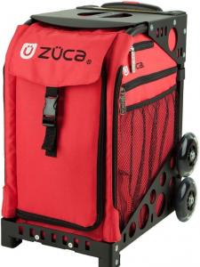 Сумка ZUCA со вставкой Chili и черной рамкой с мигающими колесами, Red