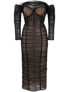 Ana Radu платье мини со сборками, черный