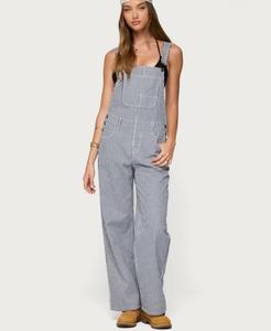 Женский полосатый джинсовый комбинезон Tamsin Edikted, Navy-and-white