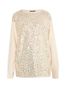 Женский вязаный свитер кремового цвета usha BLACK LABEL