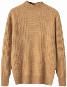 Мужской кашемировый пуловер с полувысоким воротником