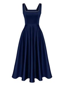 POST MERIDIEM декорированное платье миди, синий