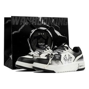 MLB Кроссовки для скейтбординга Wan Hua Nong, прочные, с защитой от истирания, цвет унисекс, черный, белый