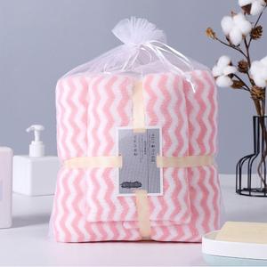 Набор банных полотенец Feledorashia 2 шт, розовый