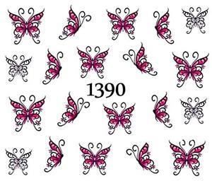 Водные наклейки для ногтей - №1390, Raisin