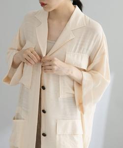 Эксклюзивная модель для интернета: большая рубашка с открытой спиной Kbf, цвет L.Beige