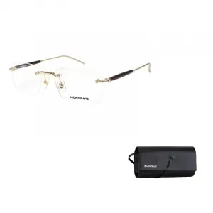 MONTBLANC Очки с прямоугольной оправой, Tortoiseshell Gold