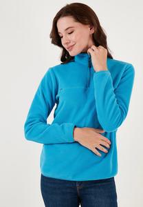 Флисовый джемпер HIGH COLLAR LELA, синий