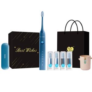 Электрические зубные щетки с зарядкой, водонепроницаемые, глубокое очищение, умные ультразвуковые FT7105 FLYCO, FT7105 Deep Sea синий+черный Lucky Box