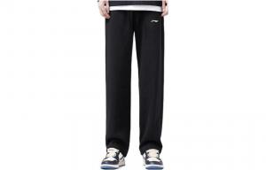 Li Ning Casual Pants Мужские Утепленные и Флисовые Прямые Брюки Li-Ning, черный