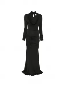 Платье с драпировкой и водолазкой Blumarine, серый