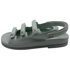 One Strap Sandals Women's Teal CHANEL, Teal