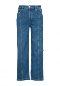 Джинсы comma casual identity Regular Cargo Jeans, синий деним