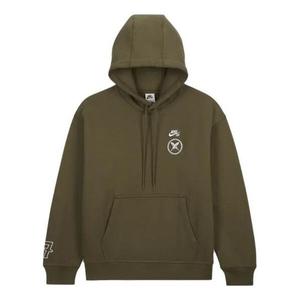 Толстовка Nike SB x Yuto Graphic Fleece Pullover Hoodie 'Medium Olive', зеленый
