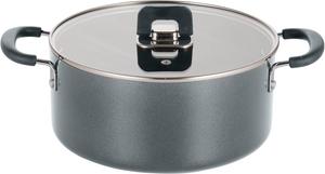 Кастрюля NutriChef с крышкой и антипригарным покрытием 4,7 л, серый