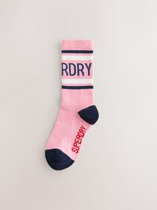 Носки Superdry, светло-розовый/черный/белый