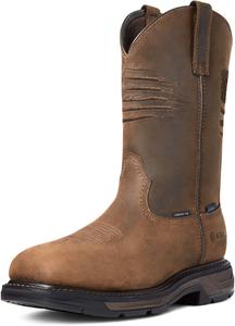 Мужские водонепроницаемые ботинки ARIAT Workhog Xt Patriot Western, коричневый